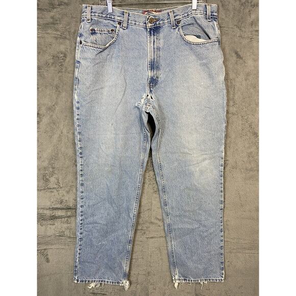 Vintage Old Navy Jeans Men 38x32 Loose Baggy Straight Leg Distressed Y2K Skater - Picture 7 of 16